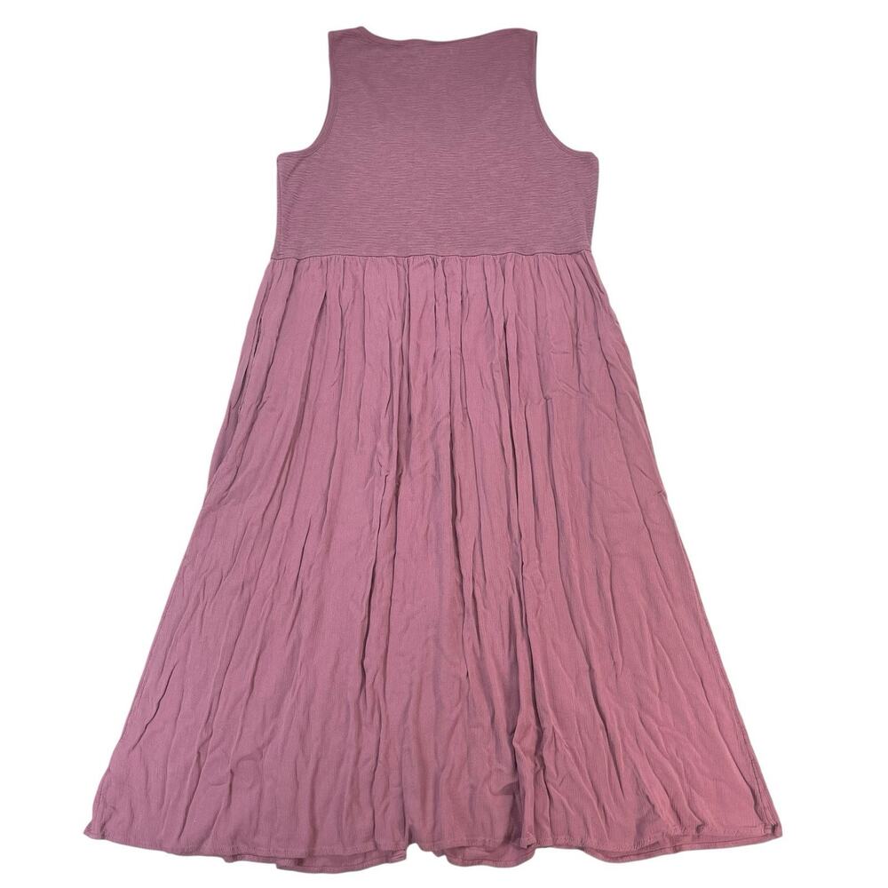 Frye Button Front Midi Tank Dress with Pockets Women's Size XL Mauve Pink Boho - Picture 8 of 15